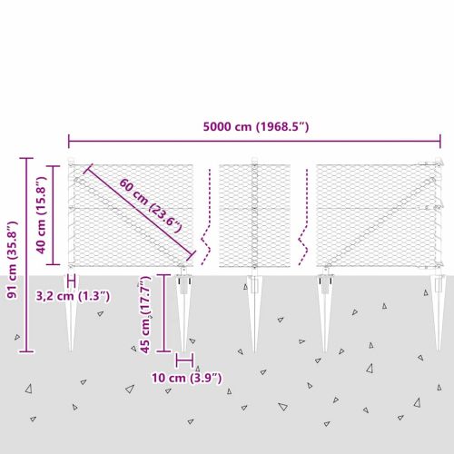 Стълб за ограда. Сиво
