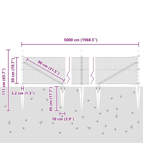 Стълб за ограда. Сиво