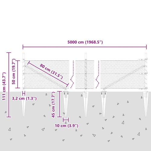 Стълб за ограда. Сиво