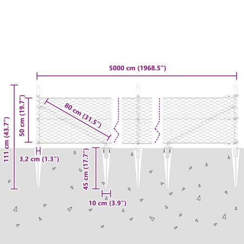 Стълб за ограда. Сиво