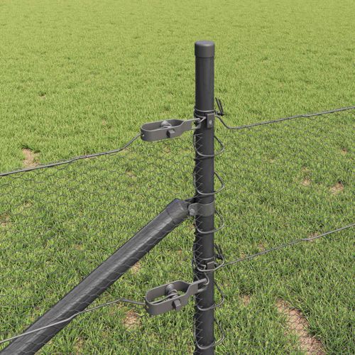 Шестоъградно ограждение с кол 50 x 0,8 m ПВЦ-обработена стомана