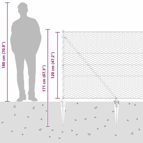 Стълб за ограда. Сиво