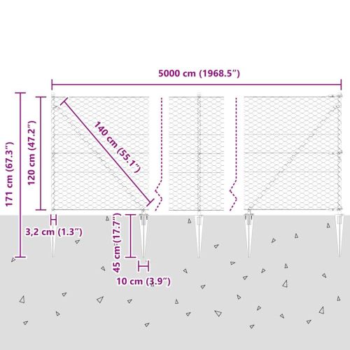Стълб за ограда. Сиво