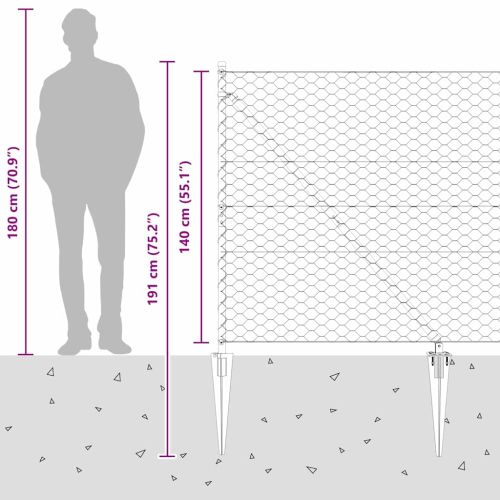Стълб за ограда. Сиво