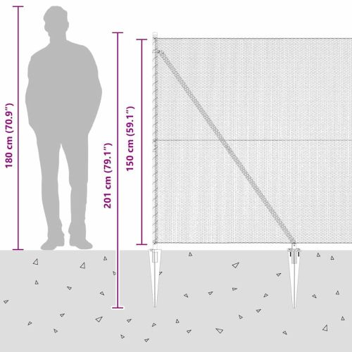 Стълб за ограда. Сиво