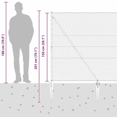 Стълб за ограда. Сиво