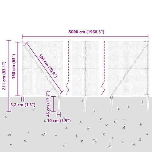 Стълб за ограда. Сиво