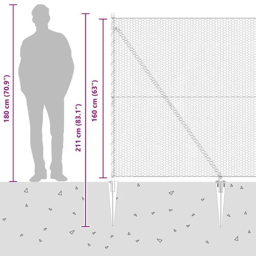 Стълб за ограда. Сиво