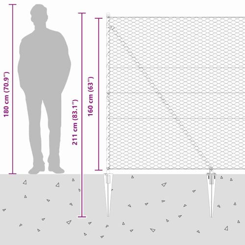 Стълб за ограда. Сиво