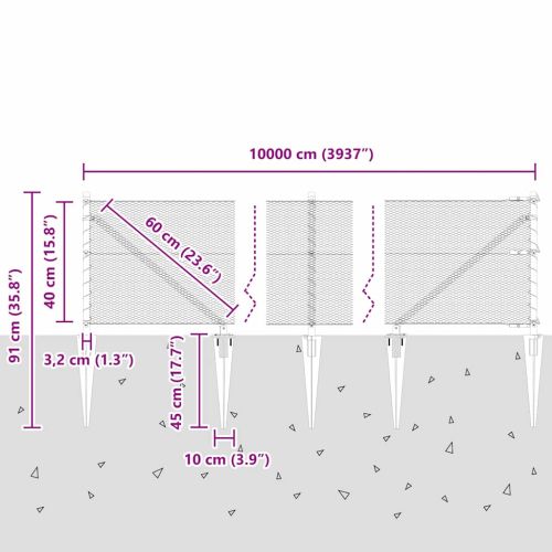 Стълб за ограда. Сиво