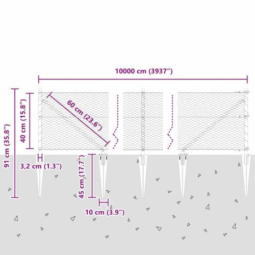 Стълб за ограда. Сиво