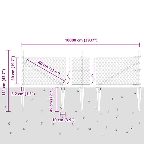 Стълб за ограда. Сиво