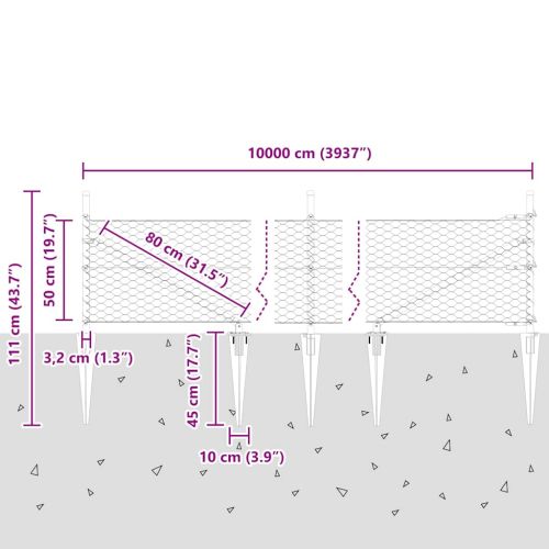 Стълб за ограда. Сиво