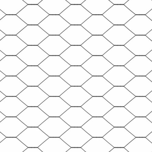 Шестоъградно ограждение с кол 100 x 1,2 м Сиво Мрежа