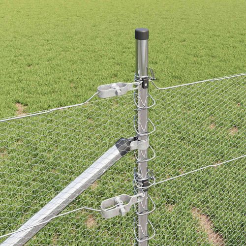 Шестоъградно ограждение с кол 10 x 0,4 m Поцинкована стомана