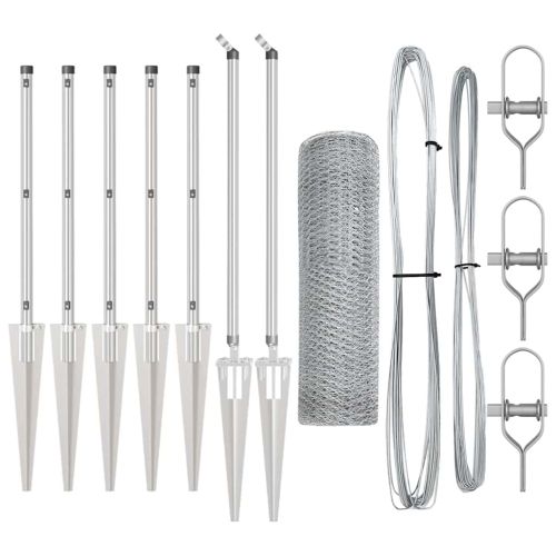 Стълб за ограда. Сребристо