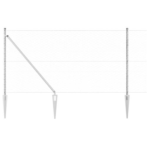 Стълб за ограда. Сребристо