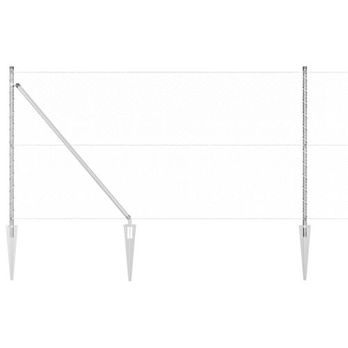 Стълб за ограда. Сребристо