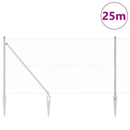 Стълб за ограда. Сребристо