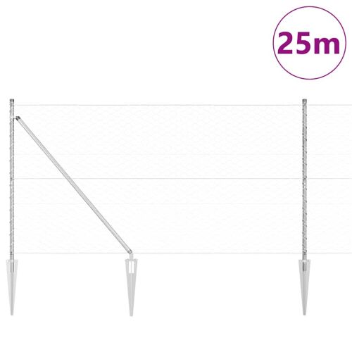 Стълб за ограда. Сребристо