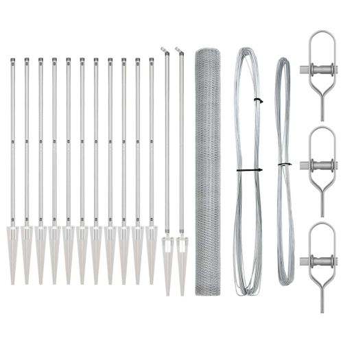 Стълб за ограда. Сребристо