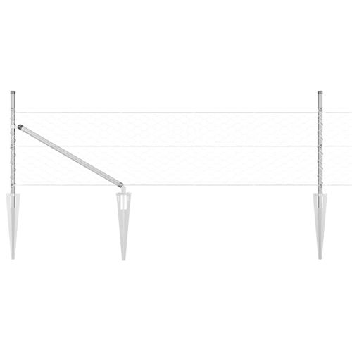 Стълб за ограда. Сребристо