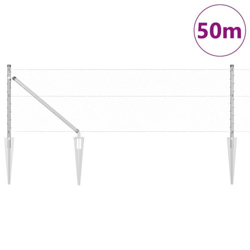 Стълб за ограда. Сребристо