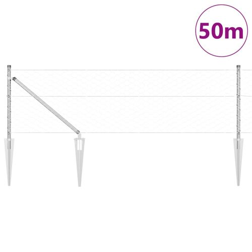 Стълб за ограда. Сребристо