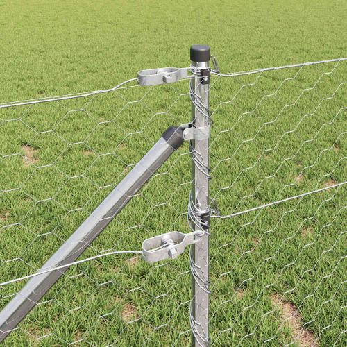 Стълб за ограда. Сребристо