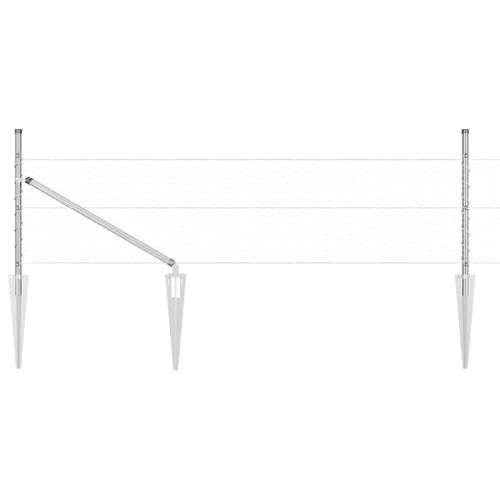 Стълб за ограда. Сребристо