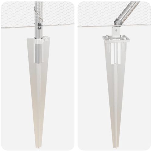 Стълб за ограда. Сребристо