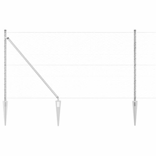 Стълб за ограда. Сребристо