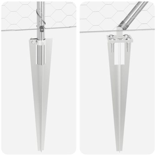 Стълб за ограда. Сребристо