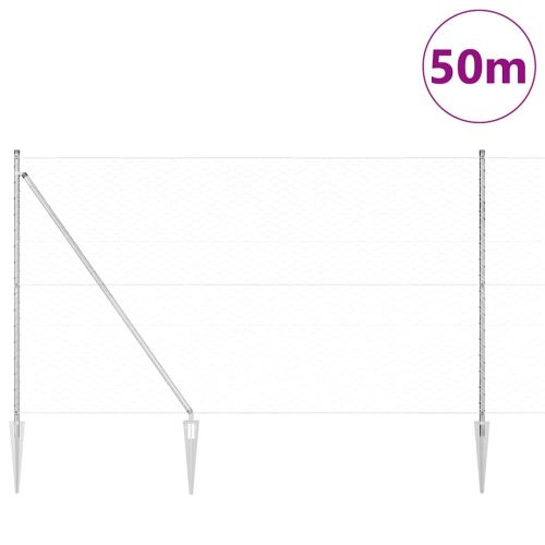 Стълб за ограда. Сребристо