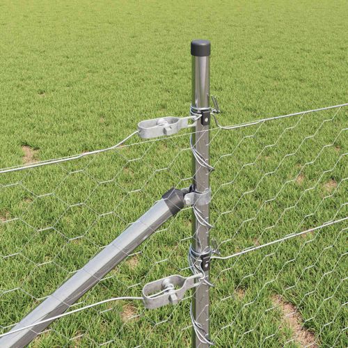Шестоъградно ограждение с кол 100 x 0,8 м Поцинкована стомана