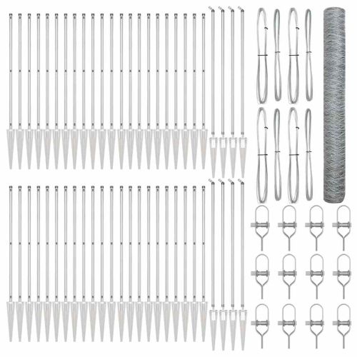 Стълб за ограда. Сребристо