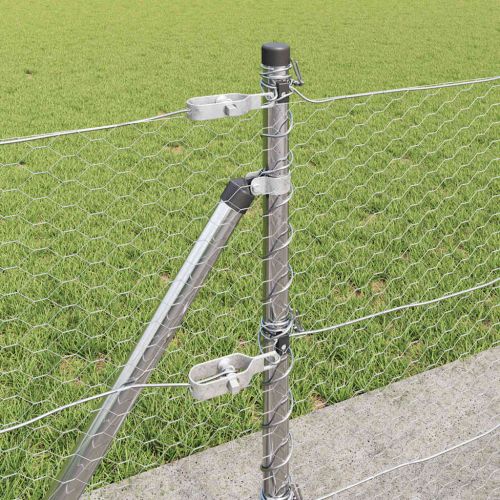 Стълб за ограда. Сребристо