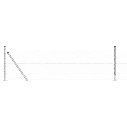 Стълб за ограда. Сребристо