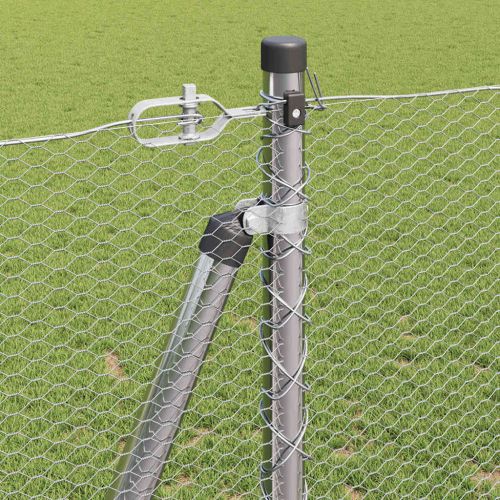 Стълб за ограда. Сребристо