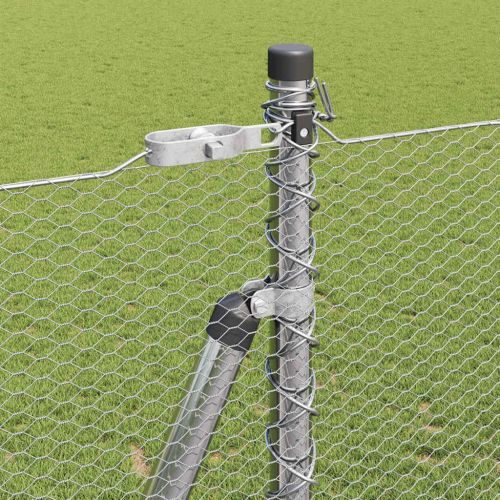 Стълб за ограда. Сребристо