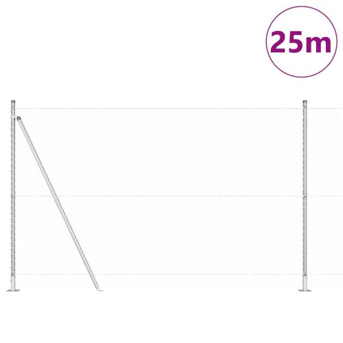 Стълб за ограда. Сребристо