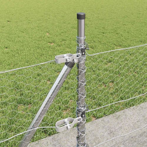 Стълб за ограда. Сребристо