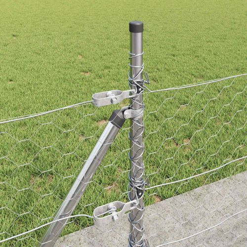 Стълб за ограда. Сребристо