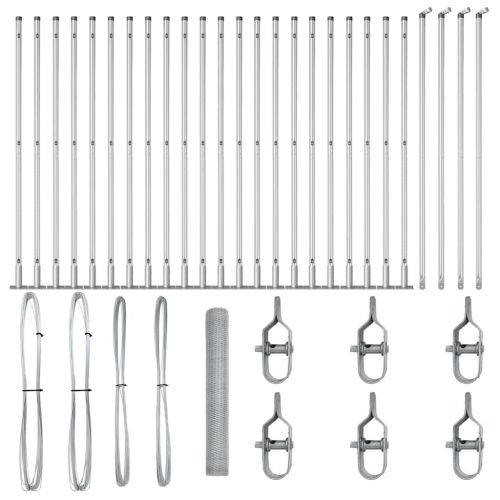 Стълб за ограда. Сребристо