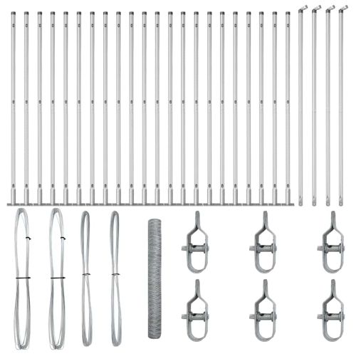 Стълб за ограда. Сребристо