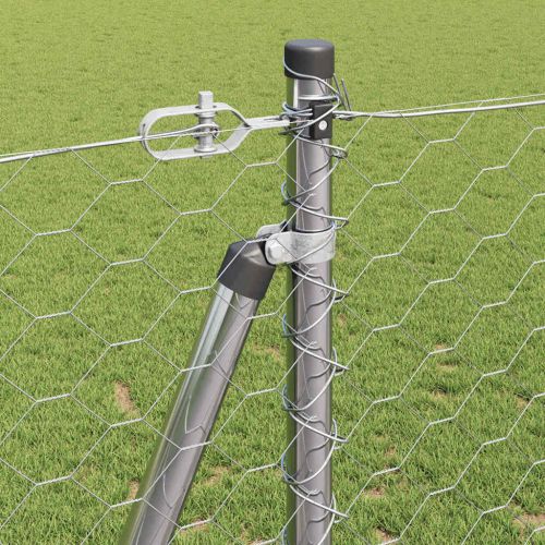 Стълб за ограда. Сребристо