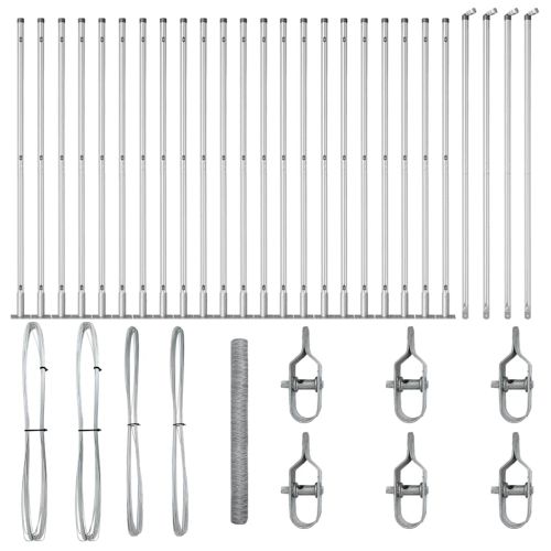 Стълб за ограда. Сребристо