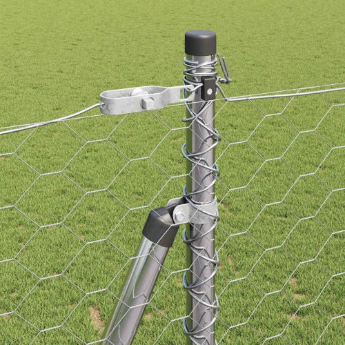 Стълб за ограда. Сребристо