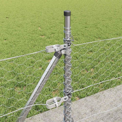 Стълб за ограда. Сребристо