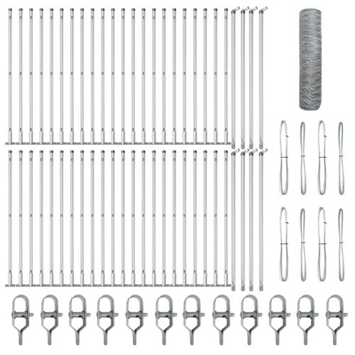 Стълб за ограда. Сребристо